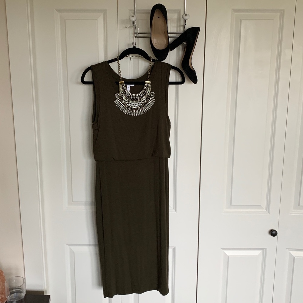 Olive green dress from Nordstrom
